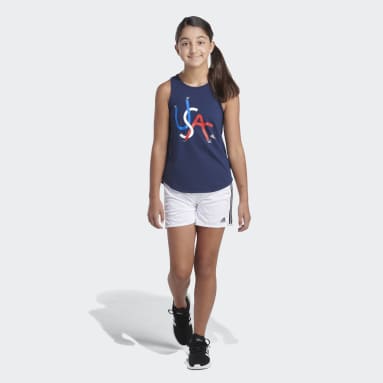 Youth Sportswear Blue Curved Hem Tank Top