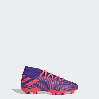 Boys Football Purple Nemeziz .3 Firm Ground Boots