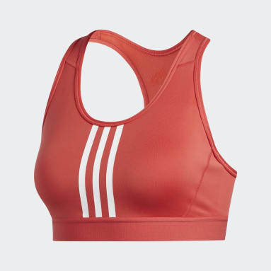 Top Deportivo Don't Rest 3 Rayas Rojo Mujer Training