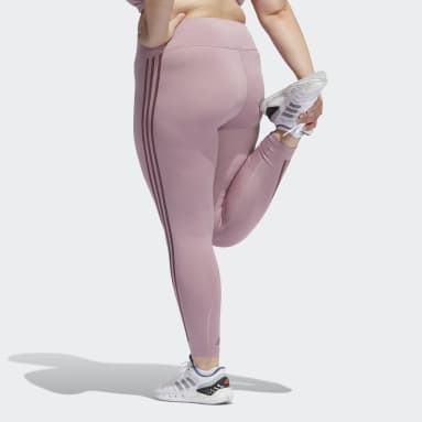 Frauen Fitness & Training Optime TrainIcons 3-Streifen 7/8-Leggings – Große Größen Lila