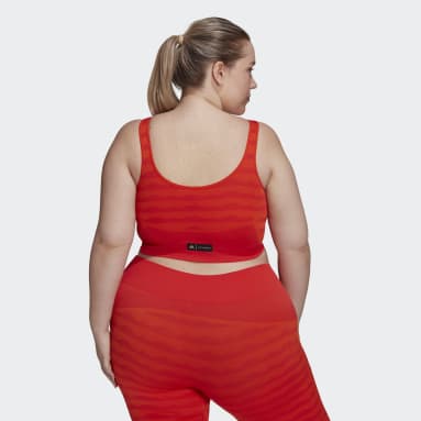 Frauen Fitness & Training Marimekko AEROKNIT Light-Support Sport-BH – Große Größen Orange
