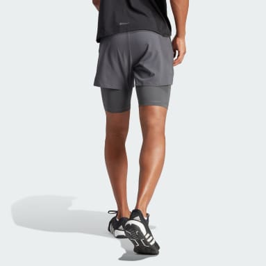 Muži Cvičení A Trénink šedá Šortky HEAT.RDY HIIT Elevated Training 2-in-1