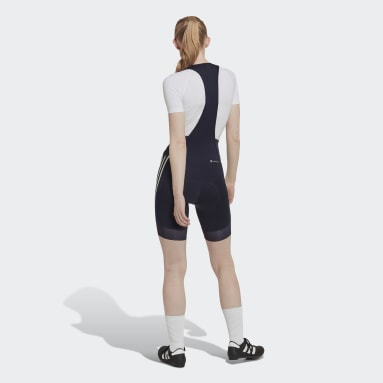 Shorts de ciclismo acolchados con tirantes Azul Mujer Ciclismo
