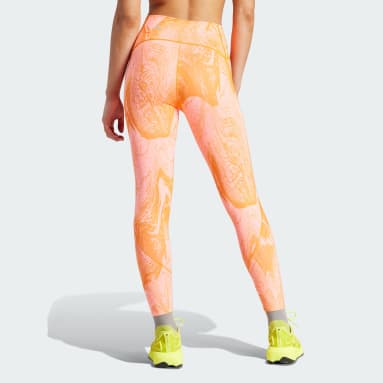 Orange Leggings with logo ADIDAS nyfw by Stella McCartney - adidas