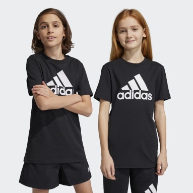 Kinder Sportswear Essentials Big Logo Cotton Slim T-Shirt Schwarz