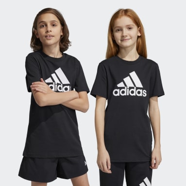 Kinderen Sportswear zwart Essentials Big Logo Katoenen Slim-fit T-shirt