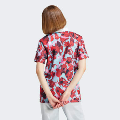 Ženy Originals červená Dres Allover Print Short Sleeve