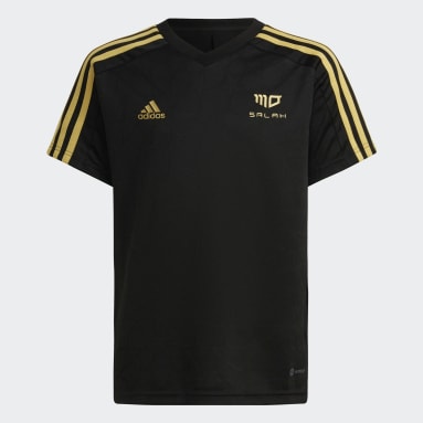 Camiseta Mo Salah 3 bandas Negro Niño Sportswear