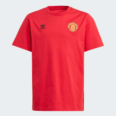 T-shirt Trefoil Essentials do Manchester United – Criança Vermelho Criança Futebol