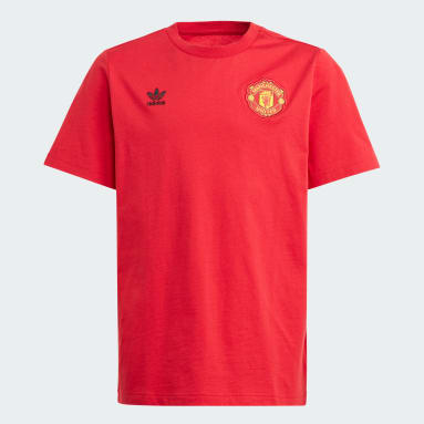 Deti Futbal červená Tričko Manchester United Essentials Trefoil Kids