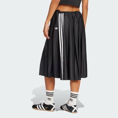 【関税・送料込み】adidas リボン プリーツ マキシスカート adidas スカート スポーティー マキシスカート / アディダス