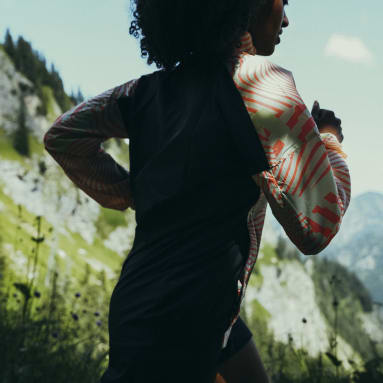 Women TERREX Green Terrex Trail Running Printed Wind Jacket