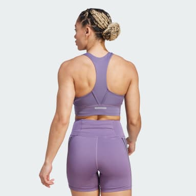 Women Training Purple Run Pocket Medium-Support Bra