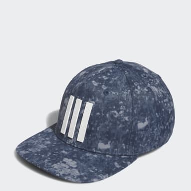 Men Golf Blue 3-Stripes Printed Tour Golf Hat