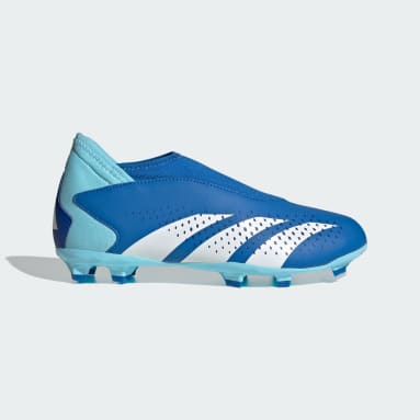 Kids Football Blue Predator Accuracy.3 Laceless Firm Ground Boots