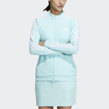 Women Golf Blue 3-Stripes Jacket