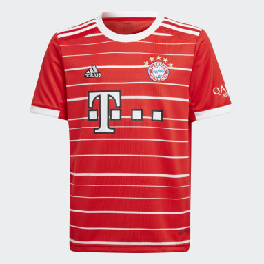 Camisola Principal 22/23 do FC Bayern München Vermelho Criança Futebol