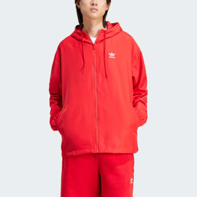 Men's Sportswear Red Adicolor Trefoil Windbreaker