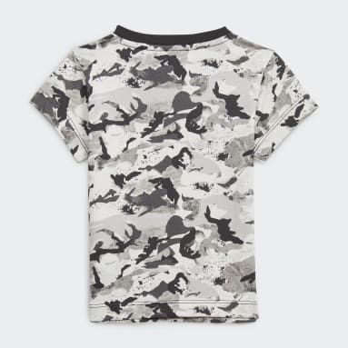 T-shirt Allover Print Camo Bianco Bambini Originals