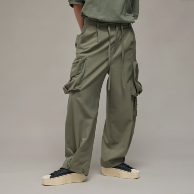 Pantalon revers nylon Y-3 vert Femmes Y-3