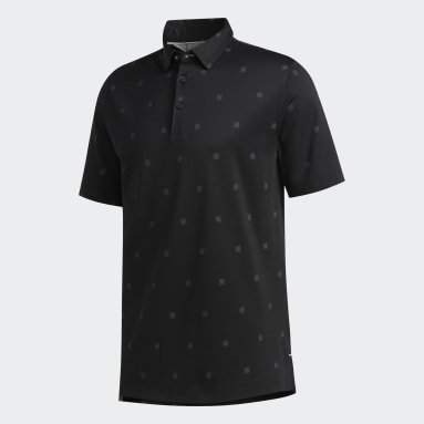 Polo Adipure Etched-Print Negro Hombre Golf