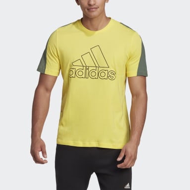 Camiseta Future Icons Badge of Sport Bordada Amarillo Hombre Sportswear