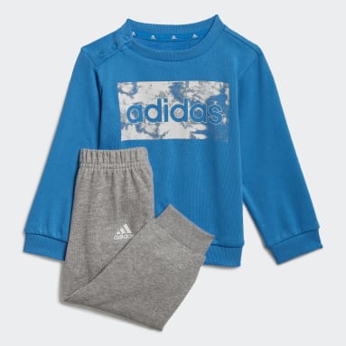 Kids Sportswear Blue adidas Essentials Sweatshirt and Pants