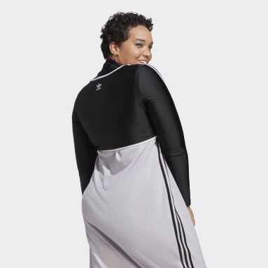 Women Originals Black Long Sleeve Bodysuit (Plus Size)