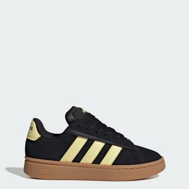 Adidas cloudfoam black and gold hotsell
