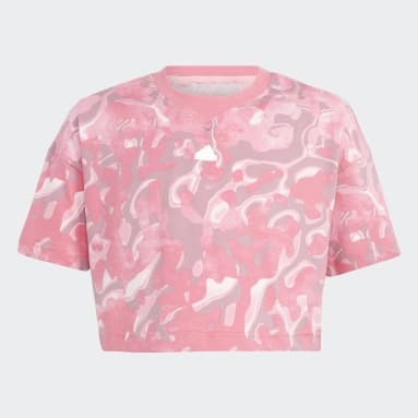 Camiseta Algodão Estampada Future Icons Kids Rosa Meninas Sportswear