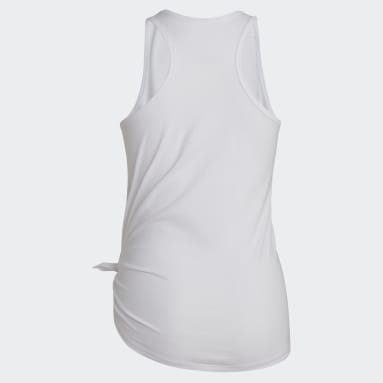 Youth Yoga White Tie-Front Tank Top
