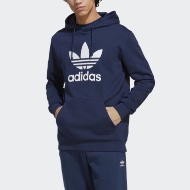 Adidas hoodie dark top blue