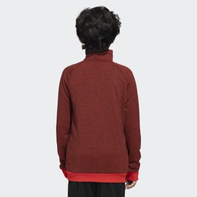 Girls Training Red ESSENTIALS LINEAR TRACKTOP