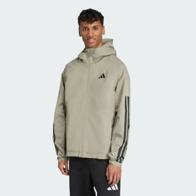 Essentials CLIMAPROOF 3-Stripes Hooded Jacket