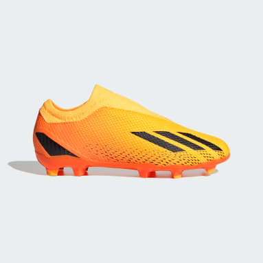 Botines X Speedportal.3 Terreno Firme Sin Cordones Dorado Niño Fútbol