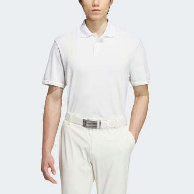Men Golf White Primeknit Seamless Polo Shirt