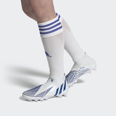 Football White Predator Edge+ Artificial Grass Boots