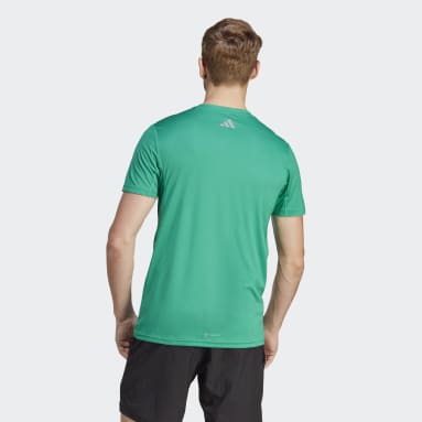 T-shirt Run Icons 3 Bar Logo vert Hommes Course