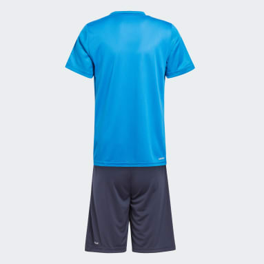 Conjunto Training Essentials AEROREADY 3 Franjas Ajuste Clásico Azul Niño Sportswear