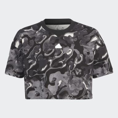 T-shirt Future Icons Allover Print Cotton Junior Grigio Ragazza Sportswear