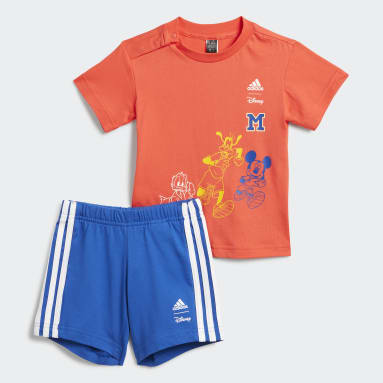 Infants sportswear Red 아디다스 x 디즈니 미키마우스 티 & 쇼츠 세트