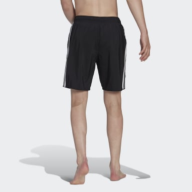 Men Swim Black 3-Stripes CLX Swim Shorts