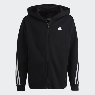 Áo Track Top Có Mũ Khóa Kéo 3 Sọc Future Icons