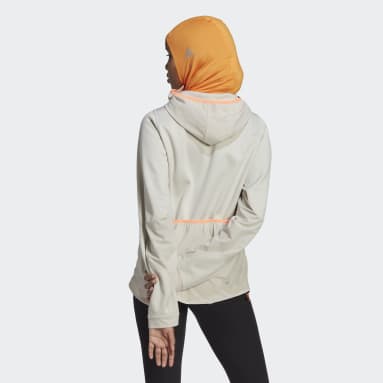 Women Running Beige X-City COLD.RDY Running Cover-Up