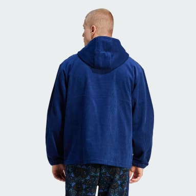 남성 Lifestyle Blue 코듀로이 후디