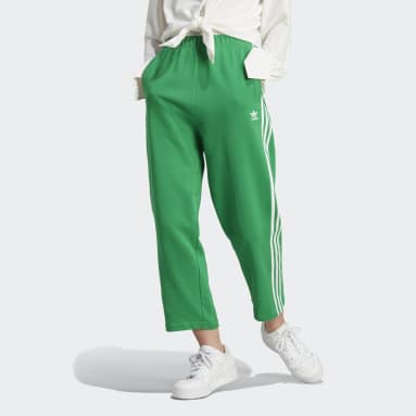 Women Lifestyle Green Open Hem Pants