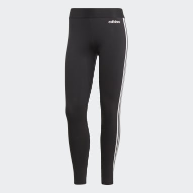 Mallas Essentials 3 Franjas - Corte Bajo Negro Mujer Sportswear