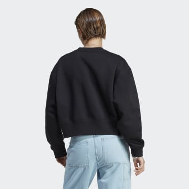 Buzo Adicolor Essentials Crew Negro Mujer Originals