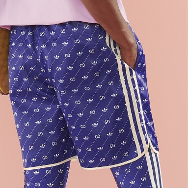 Men Originals Purple adidas x Gucci Trefoil Print Shorts
