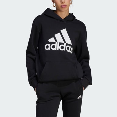 Ženy Sportswear čierna Mikina s kapucňou Essentials Logo Boyfriend Fleece